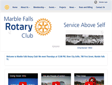 Tablet Screenshot of marblefallsrotary.org